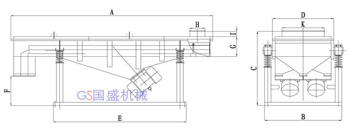 直线振动筛尺寸